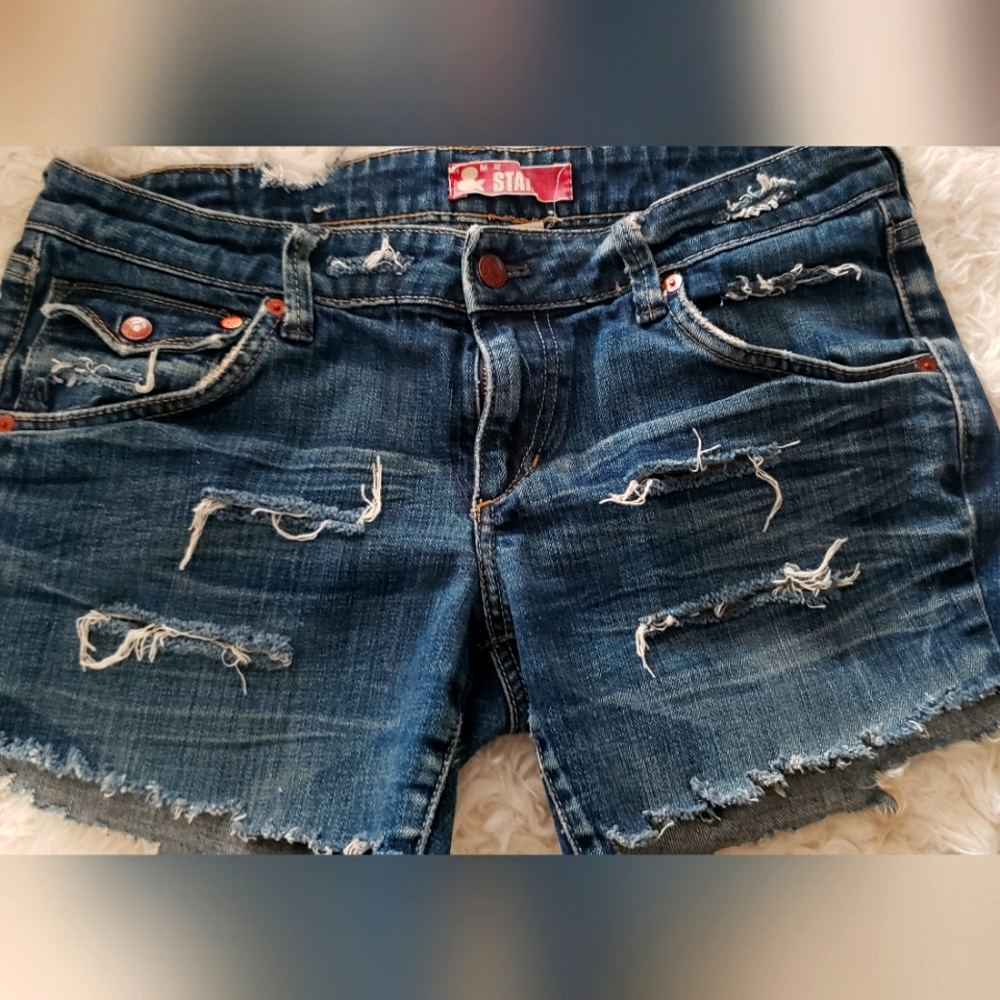 H&M Destroyed Jean Shorts